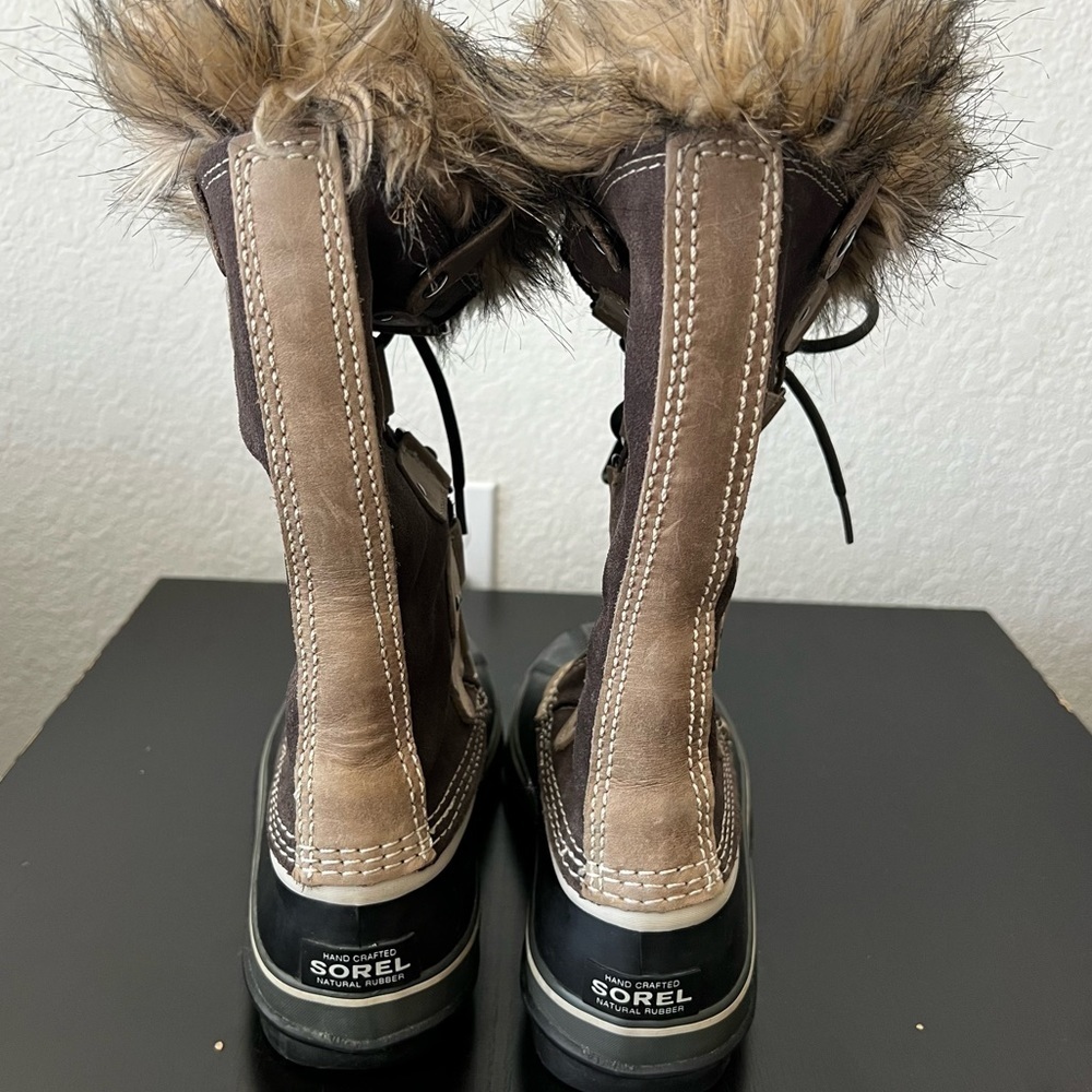 Sorel Joan of Arctic Suede Mid-Calf Brown Lace-Up Boots Size:8 🥾 - Picture 6 of 11